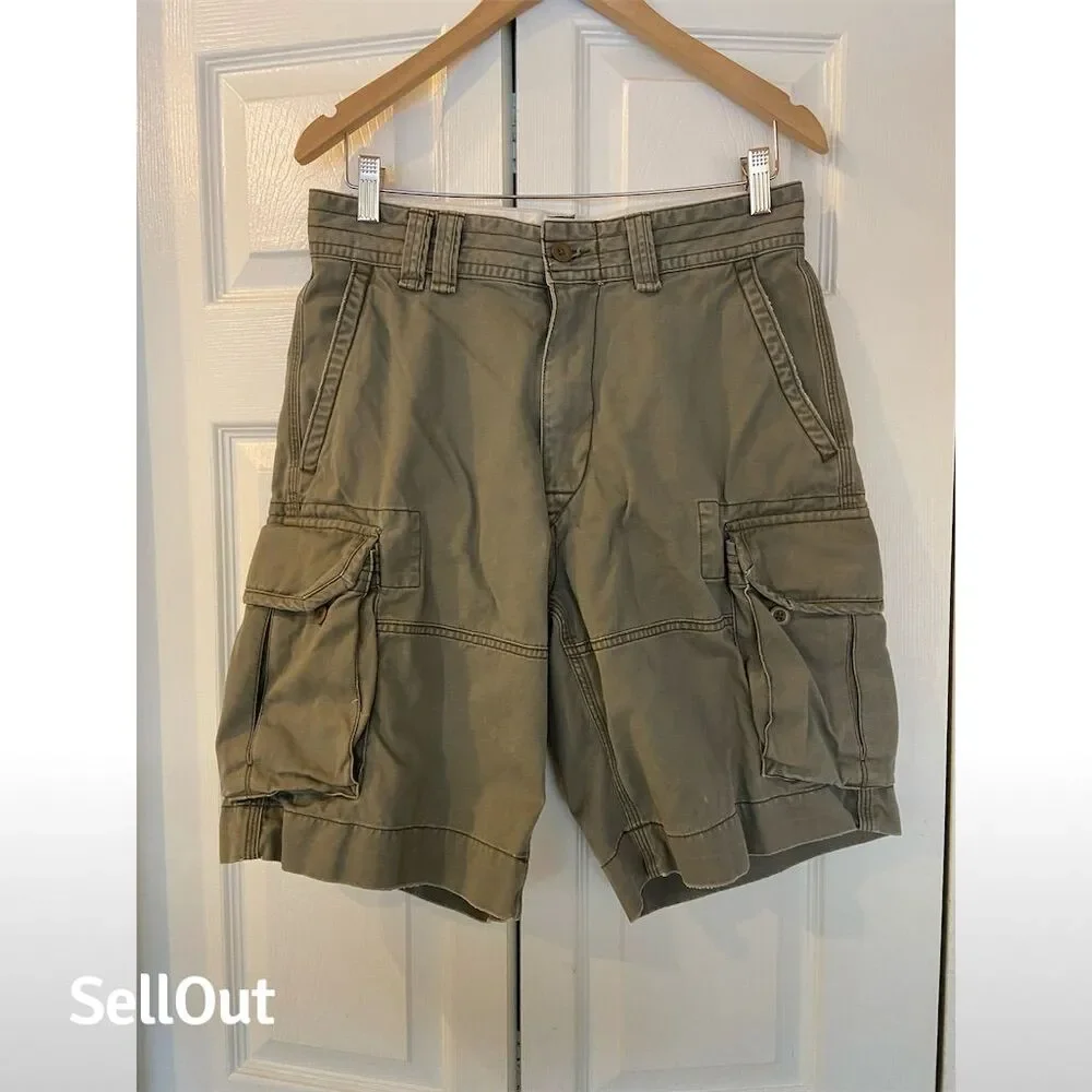 Polo Ralph Lauren Men's Beige Cargo Shorts Size 31 Casual Solid